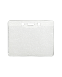 Portabadge oriz. in vinile trasp. asola 102x72mm (100 pz.)