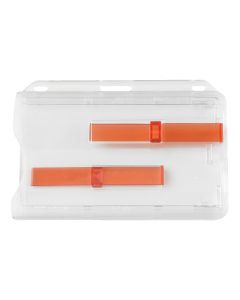 Portabadge per 2 card - disp. di scorrimento rosso (100 pz.)