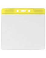 Portabadge large per eventi - top giallo (100 pz.)