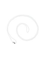 Catenella a perline in plastica bianca 80cm (conf. da 100 pz.)