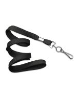 Cordoncino piatto 10 mm NERO - gancio in metallo (conf. da 100 pz.)
