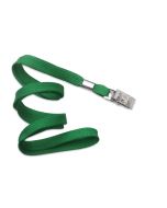 Cordoncino piatto 10 mm VERDE - con clip bulldog (conf. da 100 pz.)