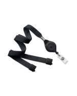 Cordoncino piatto Optiweave 16mm NERO con yo-yo (100 pz.)