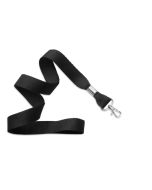Cordoncino ondulato 16 mm NERO con moschettone (conf. da 100 pz.)