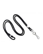 Cordoncino tubolare 3mm NERO con gancio e sgancio (conf. da 100 pz.)
