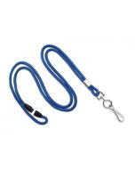 Cordoncino tub. 3mm BLU ROYAL con gancio e sgancio (100 pz.)