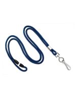Cordoncino tub. 3mm BLU NAVY con gancio e sgancio (100 pz.)