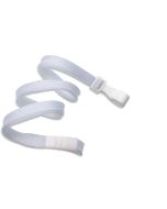 Cordoncino piatto 10mm BIANCO con clip e sgancio (conf. da 100 pz.)