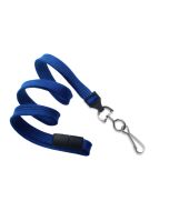 Cordoncino piatto 10mm BLU ROYAL gancio in metallo (conf. da 100 pz.)