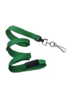 Cordoncino piatto 10mm VERDE gancio in metallo (conf. da 100 pz.)