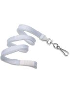 Cordoncino piatto 10mm BIANCO gancio in metallo (conf. da 100 pz.)