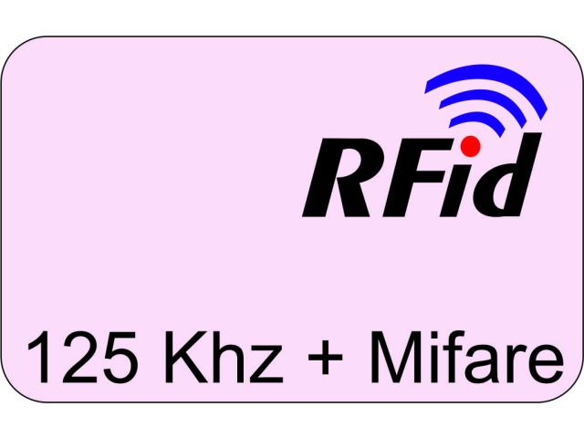 tessere RFID ibride TK4100 + ISO 14443a Fudan08 1K