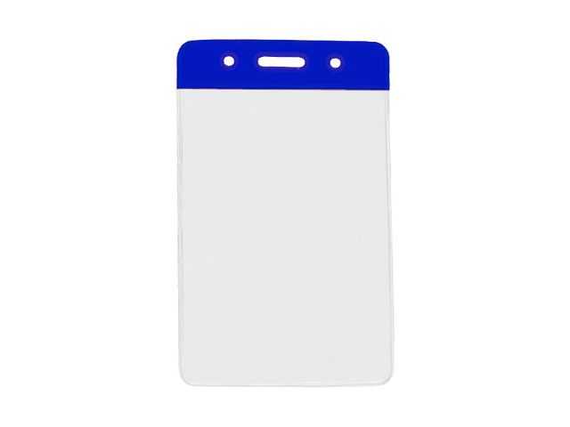 Portabadge verticale in vinile - top colorato blu