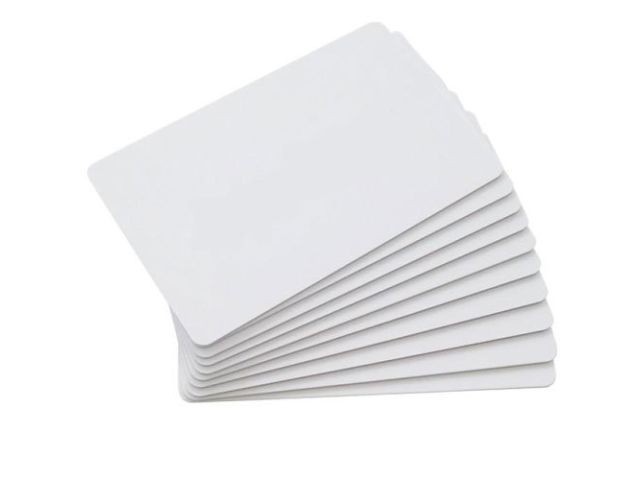 800050-167 - Card, PVC 0,76mm, bianco lucido per alimenti