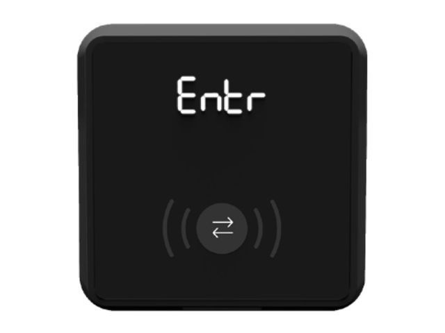 RFID/10 Nero – Tasto IN/OUT - Lettore QR/BLE/multitecnologia RFID
