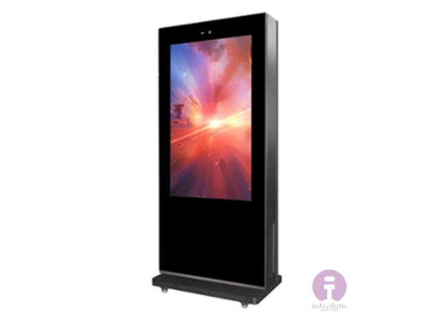 Totem per digital signage da 55" - DA ESTERNO -
