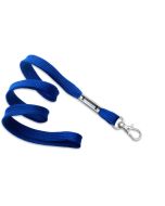 Cordoncino piatto 10 mm BLU ROYAL con moschettone