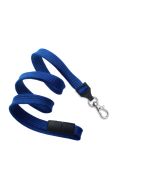 Cordoncino piatto 10mm  BLU ROYAL moschettone e sg.