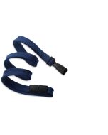 Cordoncino piatto 10mm BLU NAVY - clip e sgancio