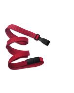 Cordoncino piatto 10mm  ROSSO con clip e sgancio