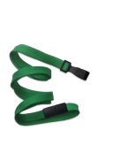 Cordoncino piatto 10mm  VERDE - clip e sgancio