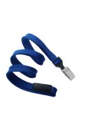 Cordoncino piatto 10mm  BLU ROYAL - clip bulldog