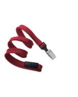 Cordoncino piatto 10mm ROSSO  con clip bulldog