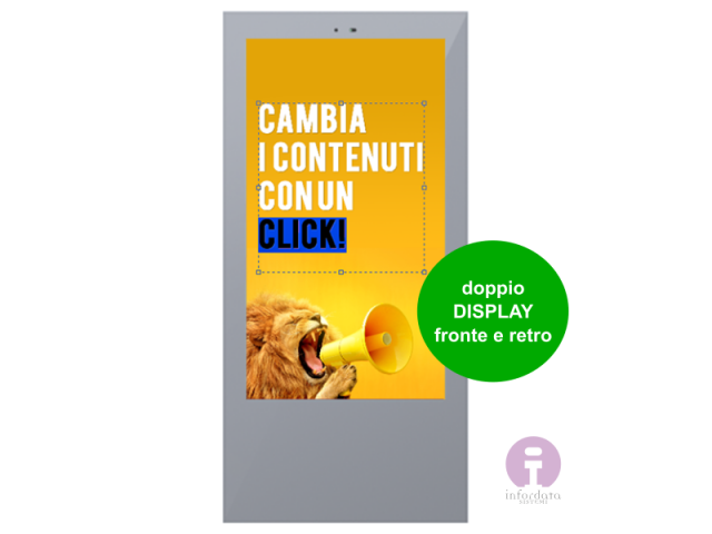 Totem per digital signage con doppio display da 55"