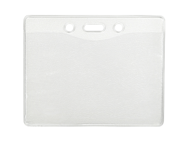 Portabadge oriz. in vinile trasp. asola 102x72mm (100 pz.)