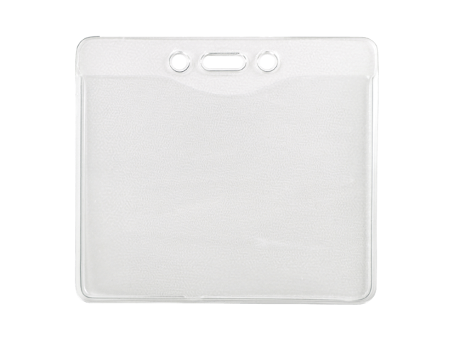 Portabadge orizzontale in vinile con asola/fori (100 pz.)
