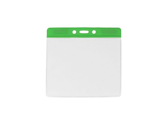 Portabadge large per eventi - top verde (100 pz.)