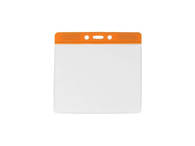Portabadge large per eventi - top arancione (100 pz.)