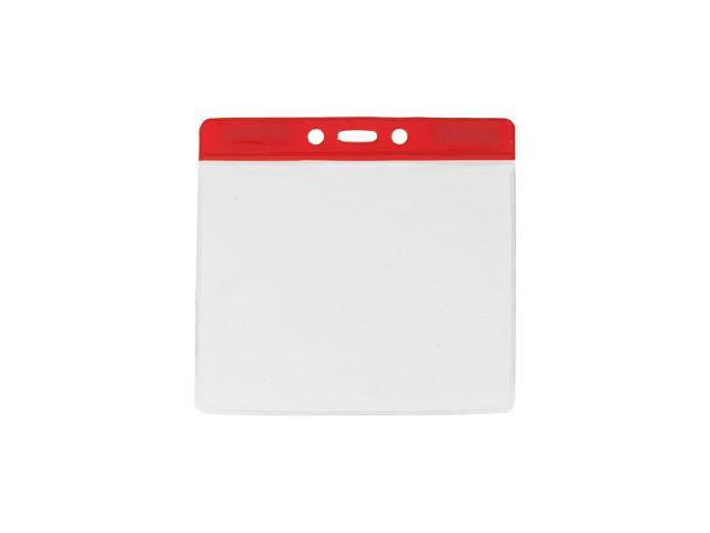 Portabadge large per eventi - top rosso (100 pz.)