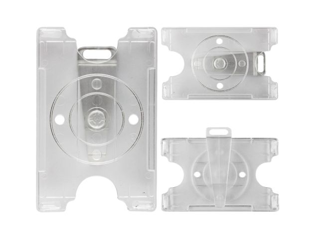Portabadge convertibile in ABS - TRASP. OPACO (100 pz.)