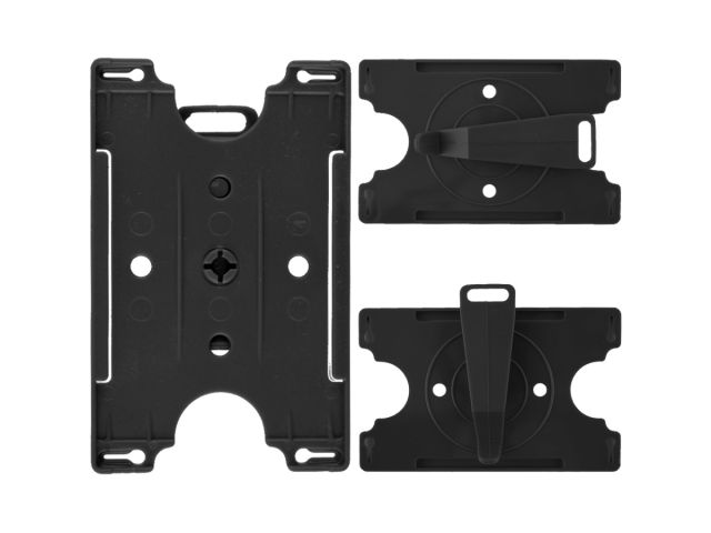 Portabadge convertibile in ABS - NERO (100 pz.)
