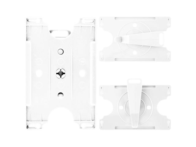 Portabadge convertibile in ABS - BIANCO (100 pz.)