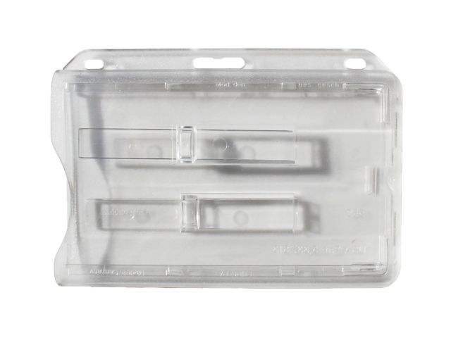 Portabadge per 2 card - disp. di scorr. trasparente (100 pz.)