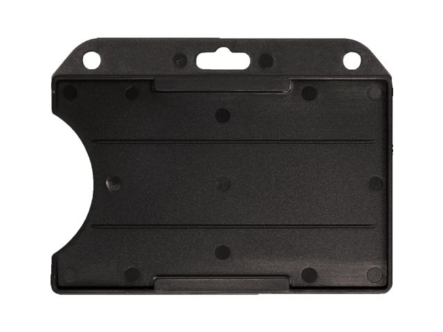 Portabadge aperto, semi-rigido in ABS - NERO (100 pz.)