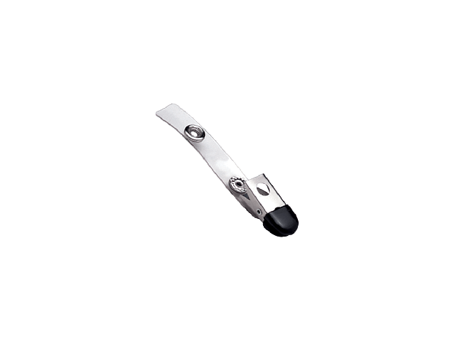 Clip coccodrillo in metallo - punta in gomma  (conf. da 100 pz.)
