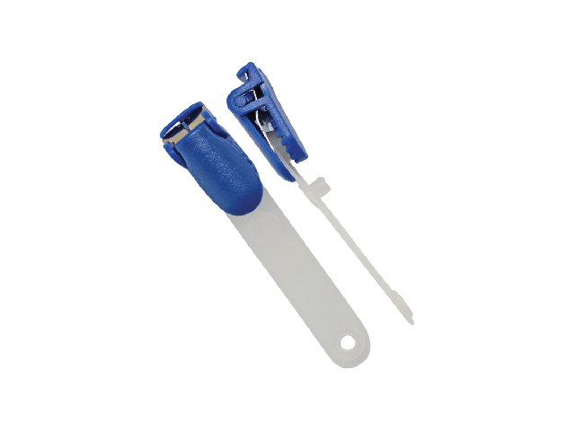 Clip in plastica blu - bretella in nylon modellato (conf. da 100 pz.)