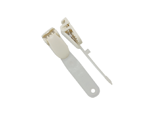 Clip in plastica bianca - bretella in nylon (conf. da 100 pz.)
