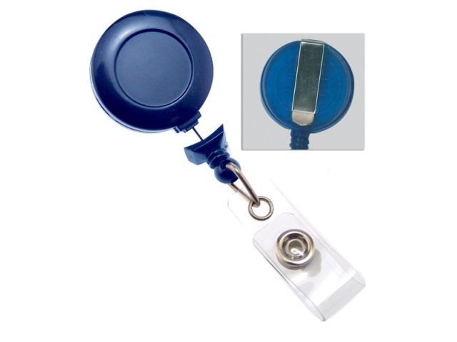 Yo-yo portabadge BLU MARINO anti-attorcigliamento (conf. da 100 pz.)