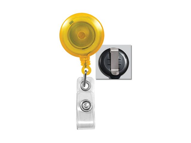 Yo-yo portabadge traslucido GIALLO (conf. da 100 pz.)