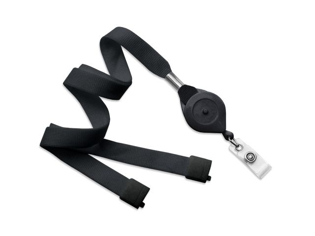 Cordoncino piatto Optiweave 16mm NERO con yo-yo (100 pz.)