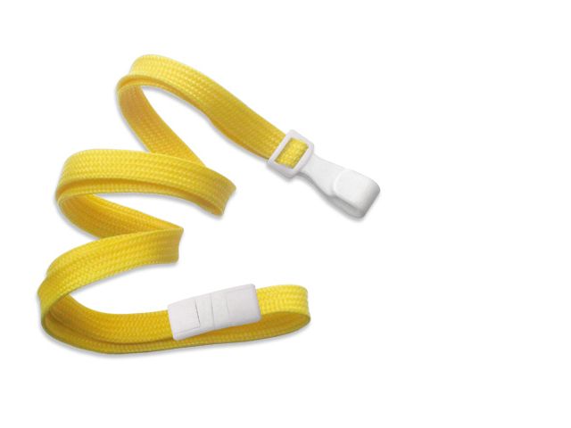 Cordoncino piatto 10mm GIALLO con clip e sgancio (conf. da 100 pz.)