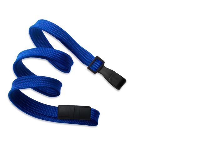 Cordoncino piatto 10mm BLU ROYAL - clip e sgancio (conf. da 100 pz.)
