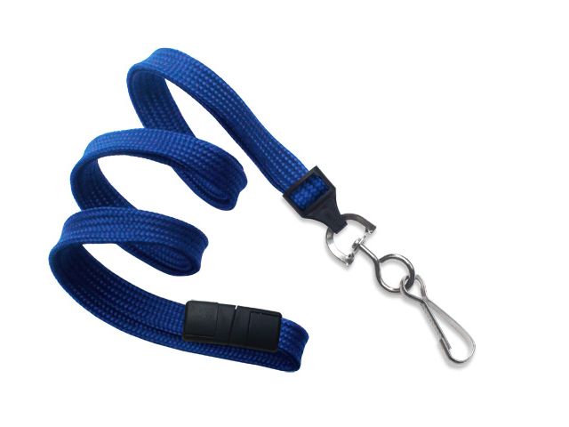 Cordoncino piatto 10mm BLU ROYAL gancio in metallo (conf. da 100 pz.)