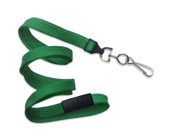 Cordoncino piatto 10mm VERDE gancio in metallo (conf. da 100 pz.)