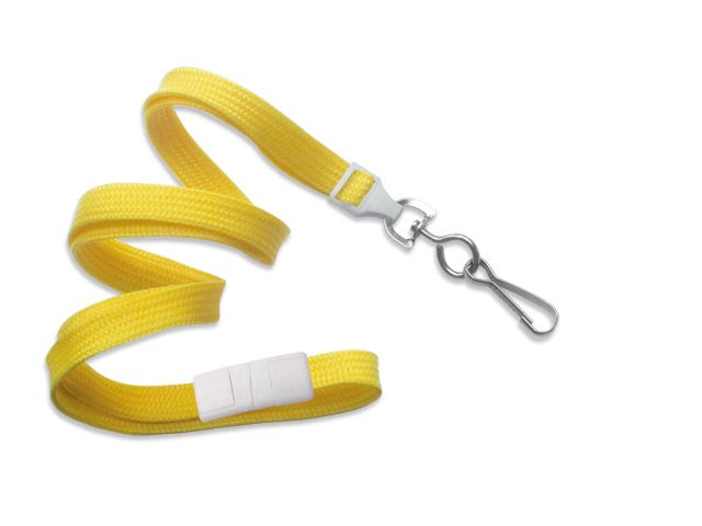 Cordoncino piatto 10mm GIALLO gancio in metallo (conf. da 100 pz.)