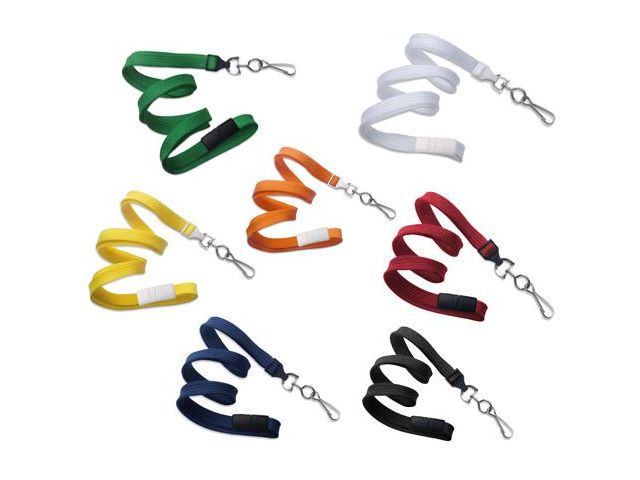 Cordoncini piatti 10mm con sgancio sicurezza (conf. da 100 pz.)